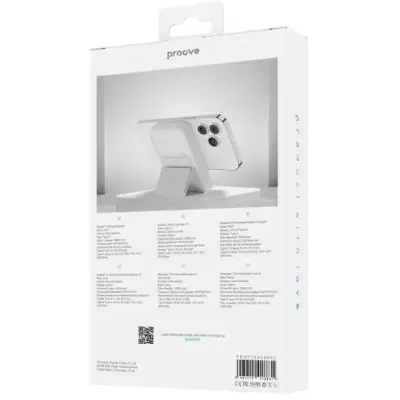 Універсальна мобільна батарея Повербанк Proove Hyperion MagSafe 10000 mAh 20W Біла