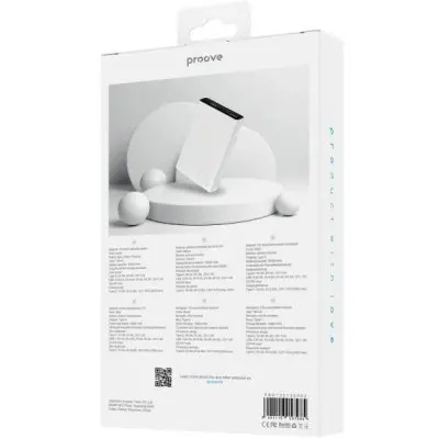 Универсальная мобильная батарея Повербанк Proove Hyper Flux 10000mAh 22.5W Белый