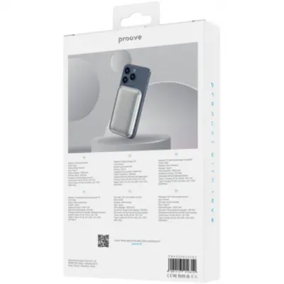 Универсальная мобильная батарея Повербанк Proove Vibe Energy Magnetic 10000mAh 20W Белый Универсальная мобильная батарея Повербанк Proove Vibe Energy Magnetic 10000mAh 20W Белый