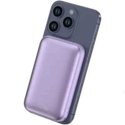 Универсальная мобильная батарея Повербанк Proove Vibe Energy Magnetic 10000mAh 20W Фиолетовый Универсальная мобильная батарея Повербанк Proove Vibe Energy Magnetic 10000mAh 20W Фиолетовый