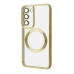 Чехол накладка Wave Metal MagSafe Samsung G990 S21 FE Золотая