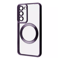 Чехол накладка Wave Metal MagSafe Samsung G990 S21 FE Фиолетовая