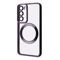 Чехол накладка Wave Metal MagSafe Samsung G990 S21 FE Фиолетовая