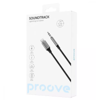 Кабель AUX Proove SoundTrack 1м Чорний (3.5 male to Lightning)