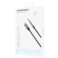 Кабель AUX Proove SoundTrack 1м Черный (3.5 male to Lightning)