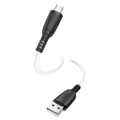 Кабель дата короткий XO NB247 MicroUSB 0.25м Білий