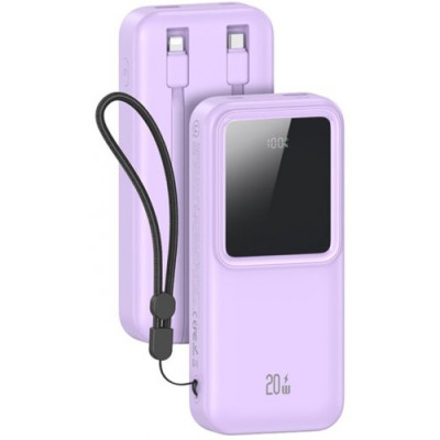 Універсальна мобільна батарея Повербанк US-CD212 20W 20000mAh Фіолетовий