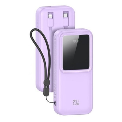 Універсальна мобільна батарея Повербанк US-CD213 20W 30000mAh Фіолетовий