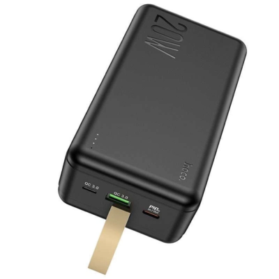 Універсальна мобільна батарея Повербанк Hoco J87B PD+QC 3.0 20W 30000mAh Чорний