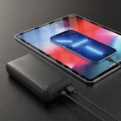 Універсальна мобільна батарея Повербанк Hoco J87A PD+QC 3.0 20W 20000mAh Чорний
