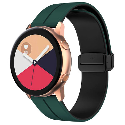 Ремінець Amazfit Bip Classy (Універсальний 20мм) Зелений/Чорний