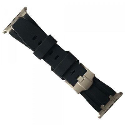 Ремешок Apple Watch 42-49мм Soft Rubber WA22 Черный (Titanium Black)