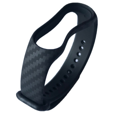 Ремінець Силікон Carbon Mi Band 5/6/7 Чорний