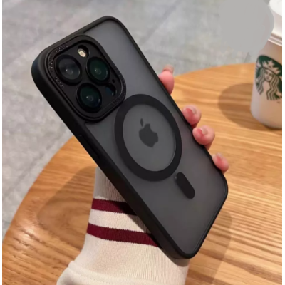 Чехол накладка Protective Camera Matte Clear iPhone 13 Черная