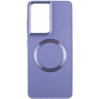 Чехол накладка Bonbon Metal MagSafe Samsung S918 (S23 Ultra) Сиреневая
