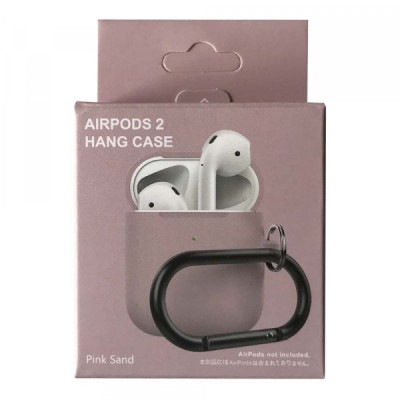 Чехол для наушников AirPods Slim Color Box + Розовый песок