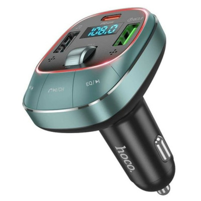 FM Трансмітер Hoco E76 Pole PD 48W Grey, Сірий