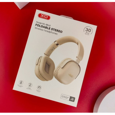Безпровідні навушники XO BE42 Beige, бежевий