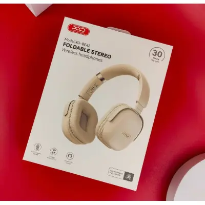 Беспроводные наушники XO BE42 Beige, бежевый Беспроводные наушники XO BE42 Beige, бежевый