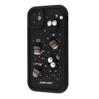 Чехол накладка Pretty Things iPhone 11 Черная/Кофе