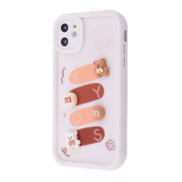 Чохол накладка Pretty Things iPhone 11 Біла/Ведмідь