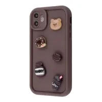 Чехол накладка Pretty Things iPhone 11 Коричневая/Орех