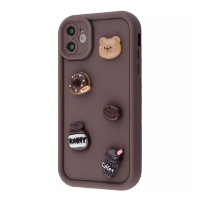 Чехол накладка Pretty Things iPhone 11 Коричневая/Орех