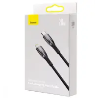 Кабель дата Baseus Glimmer Type-C to Lightning 1м 20W Черный Кабель дата Baseus Glimmer Type-C to Lightning 1м 20W Черный