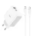 Сетевое зарядное устройство Hoco C113A PD 65W + Кабель Type-C to Type-C White, Белый