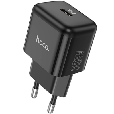 Мережевий зарядний пристрій Hoco N32 PD (30W) Black, Чорний