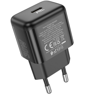 Сетевое зарядное устройство Hoco N32 PD (30W) Black, Черный