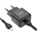 Мережевий зарядний пристрій  Hoco N32 1PD 30W Type-C to Lightning Black, Чорний