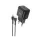 Сетевое зарядное устройство Hoco N32 1PD 30W Type-C to Lightning Black, Черный