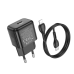 Мережевий зарядний пристрій  Hoco N32 1PD 30W + Кабель Type-C to Lightning Black, Чорний