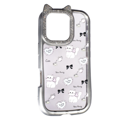 Чехол Накладка Cute Case iPhone 15 Pro Tea Party