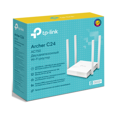 Бездротовий маршрутизатор (роутер) Wi-Fi TP-Link Archer C24 White