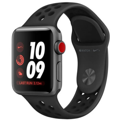 Ремінець Apple Watch 42мм Спорт Nike Антрацит/Чорний
