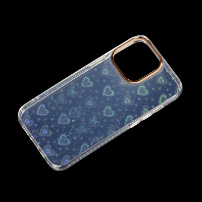 Чохол накладка Transparent iPhone 13 Pro Max Серця