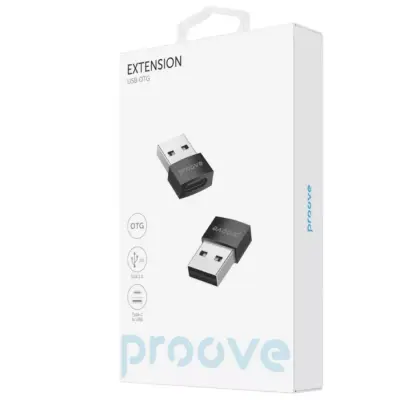 Переходник адаптер OTG Proove Extension Type-C to USB 3.1 Черный
