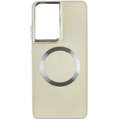 Чехол накладка Bonbon Metal MagSafe Samsung S918 (S23 Ultra) Белый