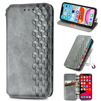 Чехол-книжка Getman Cubic Samsung G990 (S21 FE) Серая