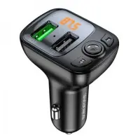 FM Трансмітер Borofone BC41 2USB QC3.0 Black, Чорний FM Трансмітер Borofone BC41 2USB QC3.0 Black, Чорний