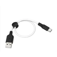 Кабель дата короткий Hoco X21 Type-C 0.25м Чорний