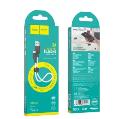 Кабель дата короткий Hoco X21 Type-C 0.25м Черный