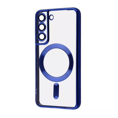 Чохол накладка Metal MagSafe Samsung S24 FE (S721) Синя (Midnight blue)