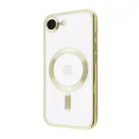 Чехол накладка Metal Matte MagSafe  iPhone 16e Золотая