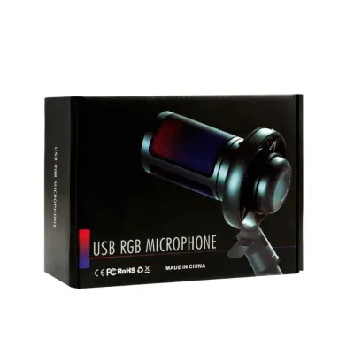 микрофон настольный для стрима ME6S-RGB Black, Чёрный