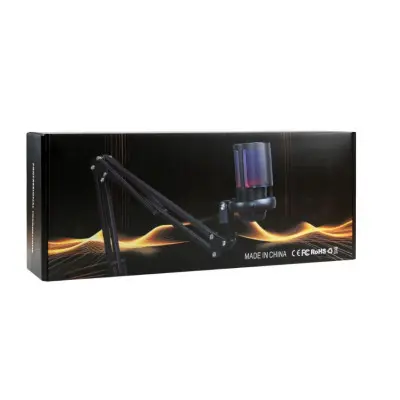 Микрофон на струбцине для стрима ME6S-35-RGB Black, Чёрный