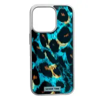 Чехол Накладка Leopard iPhone 16 Pro Зеленая