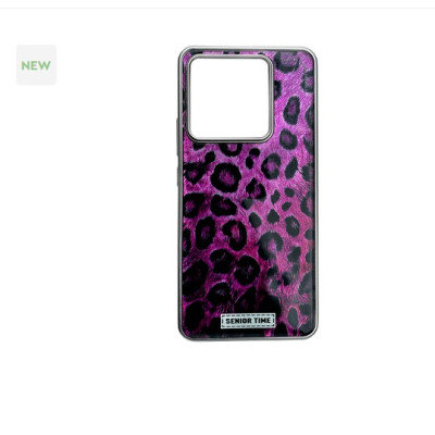 Чехол Накладка Leopard Xiaomi Redmi 13/ Poco M6 Фиолетовая